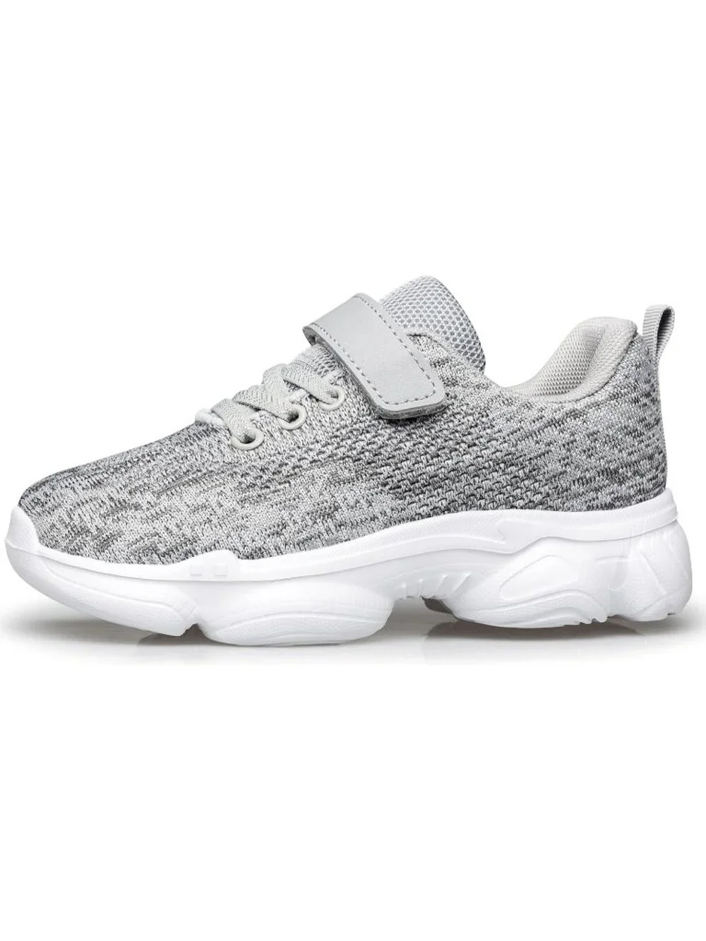 Kids Multi Grey Mesh Shoes Toddler Boys Girls Running Sports Strap Sneakers